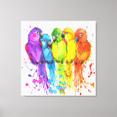 Tropische Vögel der Federn Leinwand Kunst (Vorderseite)
