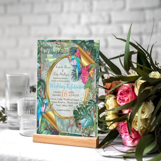 Tropische Vögel des Paradieses Einladung