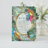 Tropische Vögel des Paradieses RSVP Karte (Stehend Vorderseite)