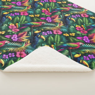 Tropische Vögel Dschungel Träume Nahtlose Oberfläc Sherpadecke