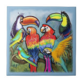 Tropische Vögel Fliese (Vorderseite)