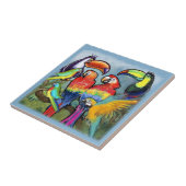 Tropische Vögel Fliese (Seite)