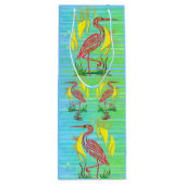 Tropische Vögel Geschenktüte Für Weinflaschen (Rückseite)