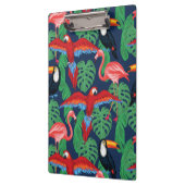 Tropische Vögel in den hellen Farben Klemmbrett (Links)