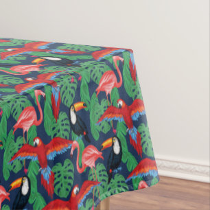 Tropische Vögel in den hellen Farben Tischdecke