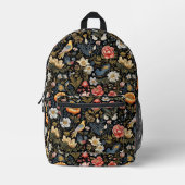 Tropische Vögel in einem Nachtgarten Bedruckter Rucksack (Vorderseite)