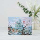 Tropische Vögel in einer Landschaft Postkarte (Stehend Vorderseite)
