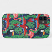 Tropische Vögel in hellen Farben Case-Mate iPhone Hülle (Rückseite (Horizontal))