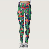 Tropische Vögel in hellen Farben Leggings (Vorderseite)