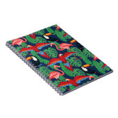 Tropische Vögel in hellen Farben Notizblock (Rechte Seite)