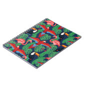 Tropische Vögel in hellen Farben Notizblock (Linke Seite)