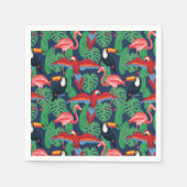 Tropische Vögel in hellen Farben Serviette (Vorderseite)