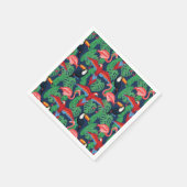 Tropische Vögel in hellen Farben Serviette (Ecke)