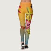 Tropische Vögel Leggings (Rückseite)