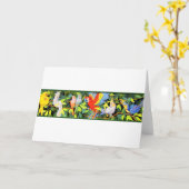 Tropische Vogel-Mitteilungskarten Karte (Gelbe Blume)