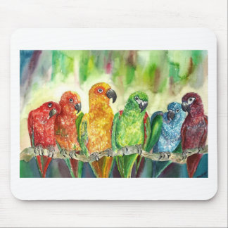 Tropische Vögel Mousepad