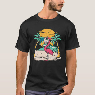 Tropische Vogel Palme Sonnenbrille Tier Lustig F T-Shirt