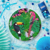 Tropische Vögel Pappteller (Party)