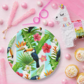 Tropische Vögel Pappteller (Party)