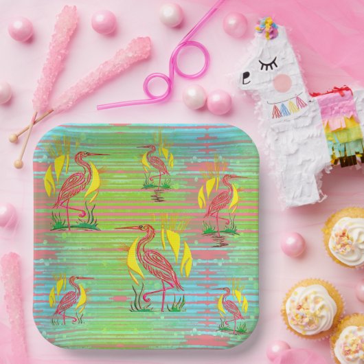 Tropische Vögel Pappteller (Party)