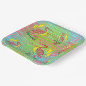 Tropische Vögel Pappteller (Gewinkelt)