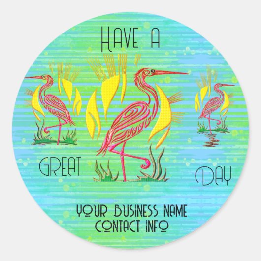 Tropische Vögel Personalisiert Runder Aufkleber (Vorderseite)