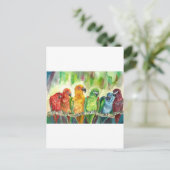 Tropische Vögel Postkarte (Stehend Vorderseite)