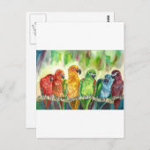 Tropische Vögel Postkarte (Vorne/Hinten)