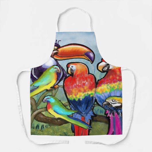 Tropische Vögel Schürze (Vorderseite)