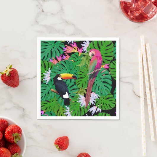 Tropische Vögel Serviette (Beispiel)
