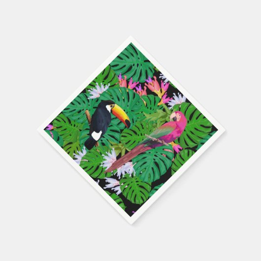 Tropische Vögel Serviette (Ecke)