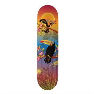 Tropische Vögel Skateboard
