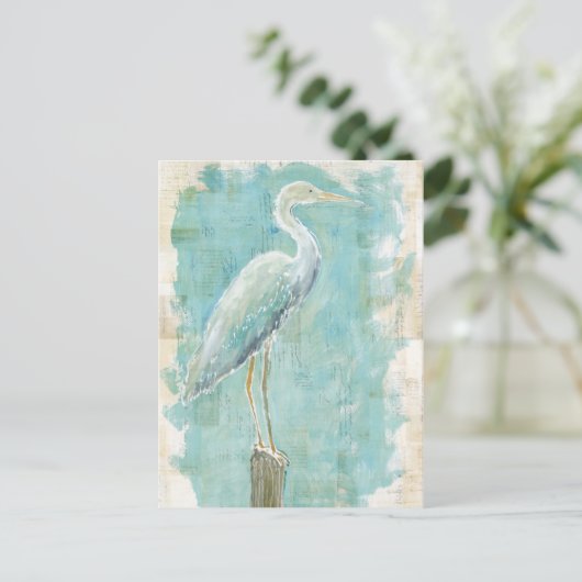 Tropische Vögel | Still Egret Postkarte (Stehend Vorderseite)