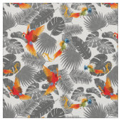 tropische Vögel Stoff (Nahaufnahme)