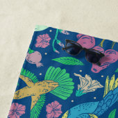 Tropische Vögel und Blume farbenfrohe Muster Strandtuch (Beispiel)