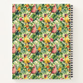 Tropische Vögel und Blume SpiralNotebook Notizblock (Rückseite)
