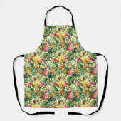 Tropische Vögel und Blumen Schürze (Vorderseite)