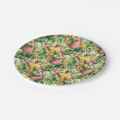 Tropische Vögel und Schmetterlinge Papier Teller P (Schrägansicht)