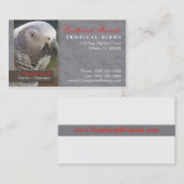 Tropische Vogel-Visitenkarte Visitenkarte (Vorne/Hinten)