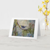 Tropische Vogelflora Grußkarte Karte (Gelbe Blume)