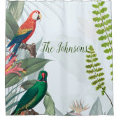 Tropische Vogelgewächse Duschvorhang (Vorderseite)