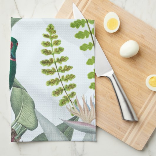 Tropische Vogelgewächse Geschirrtuch (Viertel Falte)