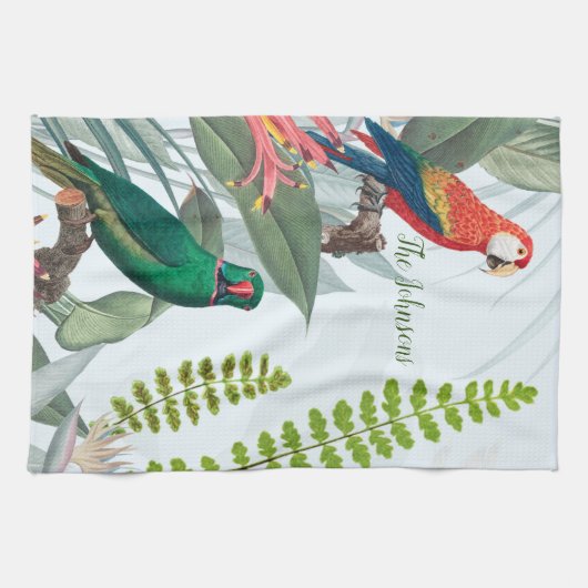 Tropische Vogelgewächse  Geschirrtuch (Horizontal)