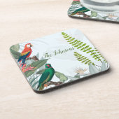 Tropische Vogelgewächse Getränkeuntersetzer (Linke Seite)