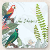 Tropische Vogelgewächse Getränkeuntersetzer (Vorderseite)