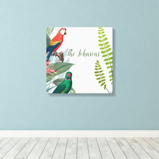 Tropische Vogelgewächse Leinwanddruck (Insitu (Holzboden))