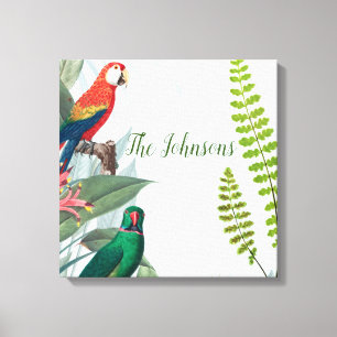 Tropische Vogelgewächse Leinwanddruck