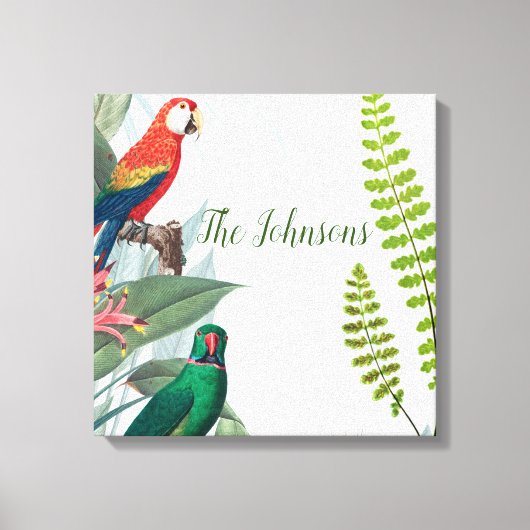Tropische Vogelgewächse Leinwanddruck (Vorderseite)