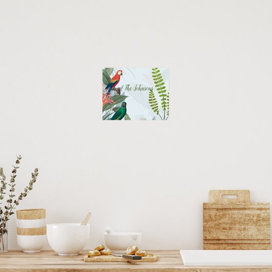 Tropische Vogelgewächse Poster (Küche)