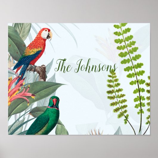 Tropische Vogelgewächse Poster (Vorne)